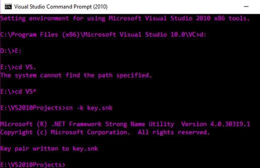 Creating shared assembly